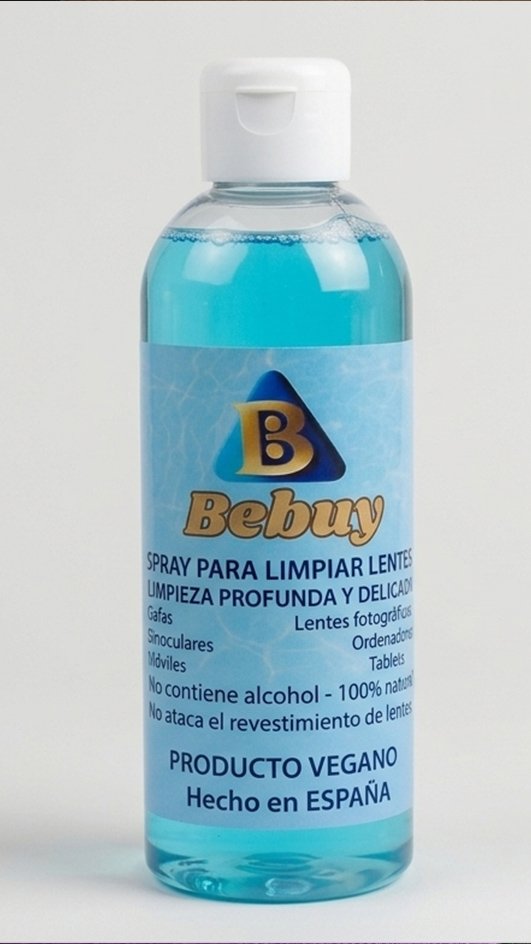 botella recambio bebuy limpieza de lentes gafas y pantallas