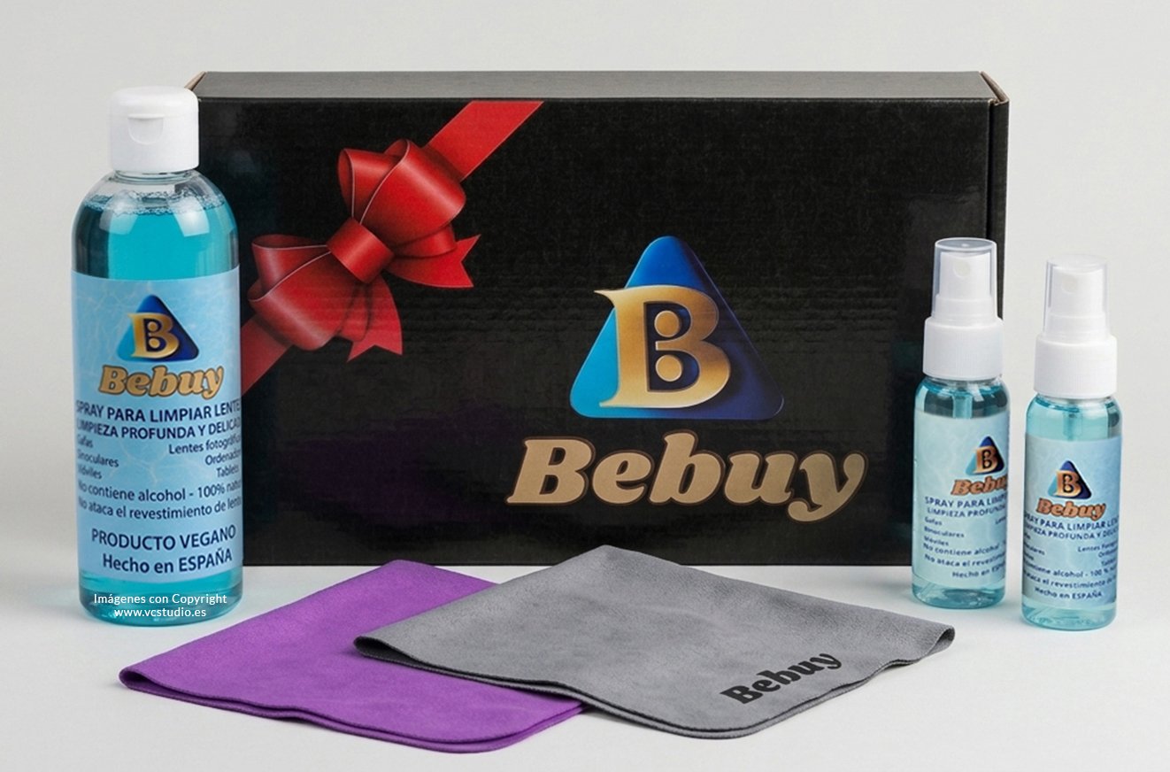 Caja regalo limpia lentes y pantallas Bebuy